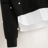 Pearl Beading 2 In 1 Sweatshirt