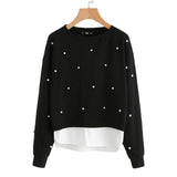 Pearl Beading 2 In 1 Sweatshirt