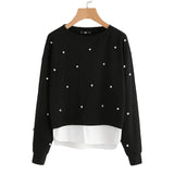 Pearl Beading 2 In 1 Sweatshirt