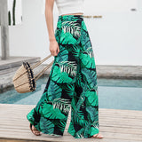 Casual Retro Print Bohemian Wide Leg Pants