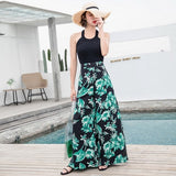 Casual Retro Print Bohemian Wide Leg Pants
