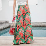 Casual Retro Print Bohemian Wide Leg Pants