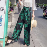 Casual Retro Print Bohemian Wide Leg Pants