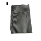 Striped Elastic High Waist Pants