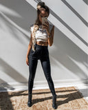 Leather Zipper Pants