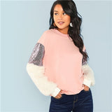 Multicolor Round Neck Sweatshirt