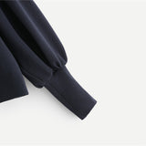 Neck Pearl Embellished Sweatshirts