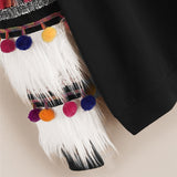Black Faux Fur Fringe Sweatshirt