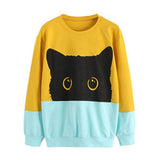 Cat Print Sweatshirt