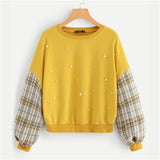 Yellow Embellished Sweatshirt