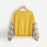 Yellow Embellished Sweatshirt