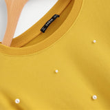 Yellow Embellished Sweatshirt