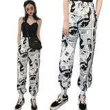 Cartoon Print Drawstring Pants