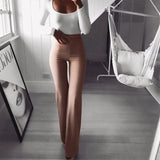 Wide Leg Flared Ladies Stretch Trousers