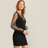 Black Dot Mesh Dress