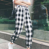Black White Plaid Pants