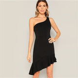 Black One Shoulder Dress