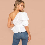 Belted Top Blouse Women