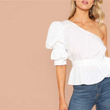 Belted Top Blouse Women