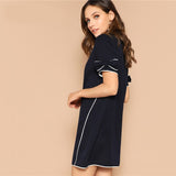 V-Neck Short Sleeve Dress