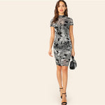 Grey Ink Painting Dress