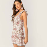 Flower Print Mini Dress