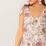 Flower Print Mini Dress