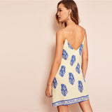 Botanical Print Short Dress