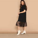 Casual Black Straight Dress
