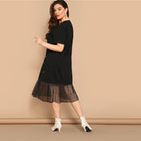 Casual Black Straight Dress