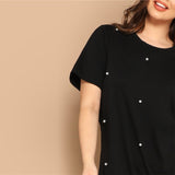 Casual Black Straight Dress