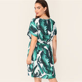 Tropical Print Dress