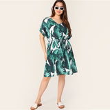 Tropical Print Dress