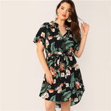 Tropical Print Dress