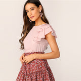 Ruffle Sleeve Blouse
