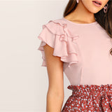 Ruffle Sleeve Blouse
