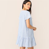 Blue Striped Dress