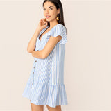 Blue Striped Dress