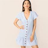Blue Striped Dress