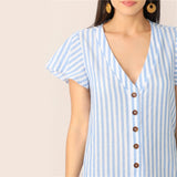 Blue Striped Dress