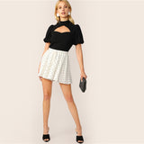 Black Short Sleeve Blouse