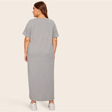 Striped Flap Long Dress