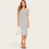Polka-dot Midi Dress