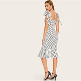 Polka-dot Midi Dress