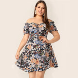 Botanical Floral Print Dress