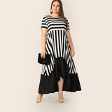 Black And White High Low Dress