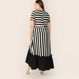 Black And White High Low Dress