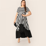Black And White High Low Dress