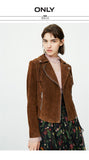 Fringed Suede Slim Fit Zipped Biker Jacket