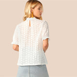 Elegant White Frilled Blouses
